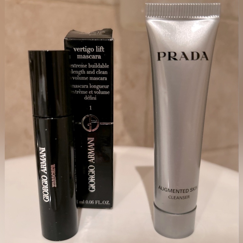 Giorgio Armani Black Vertigo Lift Mascara and Prada Augmented Skin Cleanser
